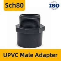 Adaptateur à filetage mâle ANSI SCH80 UPVC, raccords de tuyauterie chimique, connecteur en plastique résistant à la corrosion, directement de l'usine