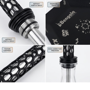 Cachimba Embery <span class=keywords><strong>MONO</strong></span>-H 4.0, Set de Shisha Embery, Narguile de Acero Inoxidable, Estilo Ruso, Vástago Embery <span class=keywords><strong>MONO</strong></span> - Product Image 4