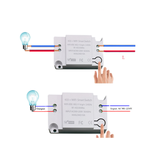 Relé de Doble Polo/Doble Vía de Material ABS, 110V/220V CA, Encendido/Apagado para Ventilador o Luz, Interruptor Inalámbrico con Control Remoto RF 433Mhz Universal - Product Image 5