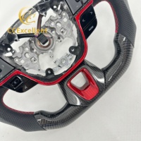 Volante de Fibra de Carbono Real Personalizado CCExcellent para Toyota Camry XSE TRD SE 2024 2025 2026 con Inlays de Fibra de Carbono Roja