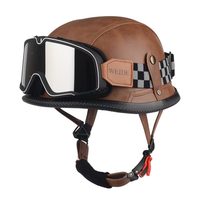 Casque ouvert rétro allemand pour Harley Cruiser Chopper, casque de moto, demi-casque, casque ouvert rétro