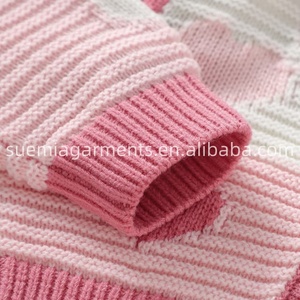 1 pièce, étiquette personnalisée, cœur aimant, tricot, printemps automne, vêtements pour bébé, nourrisson, manches longues, filles, tout-petit, pull en brocart - Product Image 4