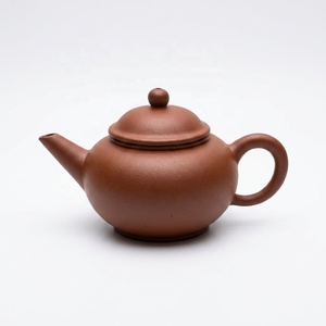 Théière Yixing Zisha Série Tai Ding Ancienne Années 80 en Argile Rouge, Pot de Style Niveau pour 10 tasses, Semi-fait main, Tige à bec unique, 150 - Product Image 1