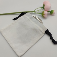 Sac à cordon personnalisé jetable promotionnel en coton, pochette de rangement colorée pour petits emballages, bracelets, montres, bijoux