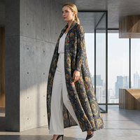 Abaya plissée 2026 Miyake Dubaï Turquie à col châle ouvert, mode modeste pour femmes musulmanes arabes