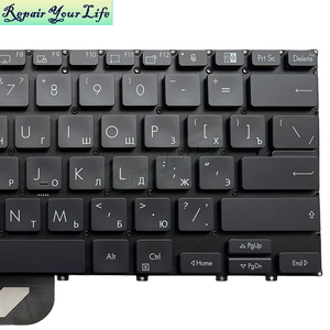 RU รัสเซียคีย์บอร์ดแล็ปท็อปแบบมีไฟพื้นหลังสำหรับ <span class=keywords><strong>ASUS</strong></span> <span class=keywords><strong>ExpertBook</strong></span> <span class=keywords><strong>B9</strong></span> <span class=keywords><strong>OLED</strong></span> B9403 B9403CVA 0KNX0-162PRU00 คีย์บอร์ดยี่ห้อใหม่ 1234 ขอบสีฟ้า - Product Image 3