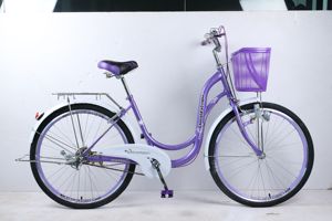 Vélo de ville à <span class=keywords><strong>bas</strong></span> prix rose fille <span class=keywords><strong>femme</strong></span> Mini <span class=keywords><strong>cadre</strong></span> en acier sûr avec panier aller au travail 24 pouces dame vélo - Product Image 6