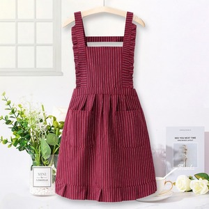 Tablier de cuisine coréen personnalisé pour femme, de haute qualité, pour l'été, usage domestique, robuste, lavable, durable, en pur coton - Product Image 6