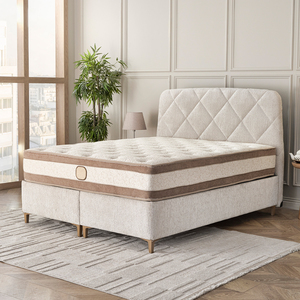 Base de Cama Moderna de Lujo Tapizada en Tela con Cabecera y Colchón Premium, Juego de Muebles para Dormitorio de Casa u Hotel, Base de Cama Moderna - Product Image 6