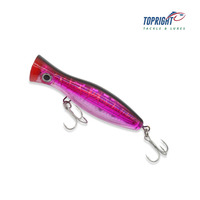 Leurre flottant de surface de grande taille Top Right 43g 120mm P018 pour la pêche au brochet en mer, leurre sans bavette