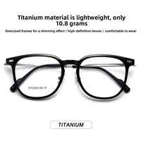 Montura de Gafas de Titanio Puro TR 2026, Anti Luz Azul, Color Té Transparente, Gafas Sencillas de Moda