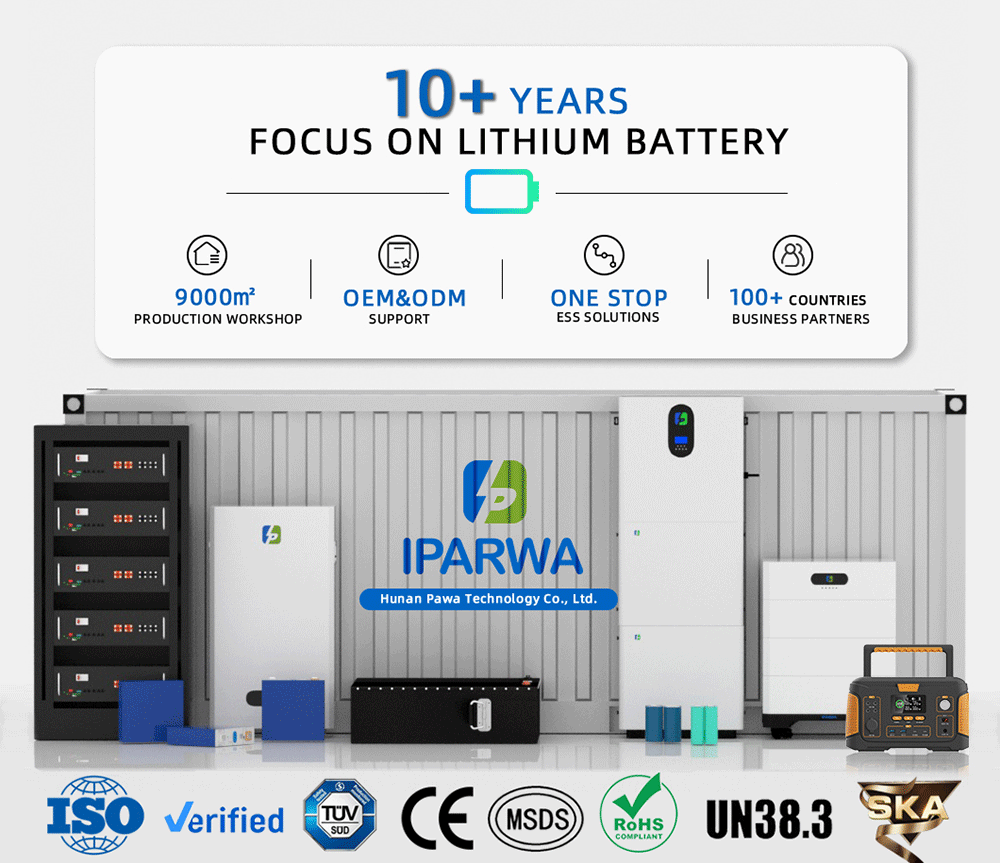 Iparwa Dễ Dàng Lắp Đặt Hệ Thống Năng Lượng Mặt Trời Lifepo4 Pin Lithium