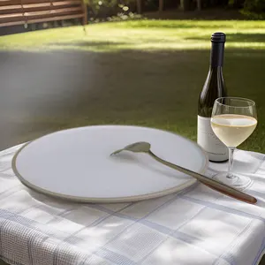 Sustainable Eco-Friendly White Ceramic Charger Plates Kitchen Restaurant Dinner And Wedding Dinner Dishes Plates