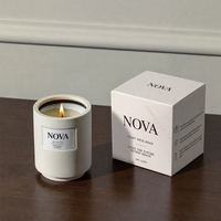 Bougie parfumée en pot en céramique NOVA Luxury Home, fabriquée avec des matériaux 100% naturels de qualité supérieure pour une combustion stable et sans fumée, Diwali, Fête des Pères