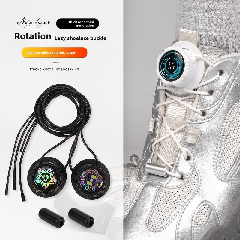 No Tie Flat Polyester Lazy Shoelaces