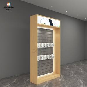 <span class=keywords><strong>Vitrine</strong></span> d'affichage de magasin mobile en bois léger à LED personnalisé pour accessoires de téléphone portable pour utilisation en magasin de détail - Product Image 2