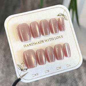 <span class=keywords><strong>Faux</strong></span> <span class=keywords><strong>ongles</strong></span> carrés courts en ABS faits à la main, 10 pièces, finition <span class=keywords><strong>gel</strong></span> UV, réutilisables, à presser, <span class=keywords><strong>avec</strong></span> motif, pour les doigts - Product Image 6