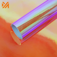 Vinilo Adhesivo Holográfico Arcoíris para Diseño de Letreros, Láminas y Rollos para Manualidades y Plotter de Corte