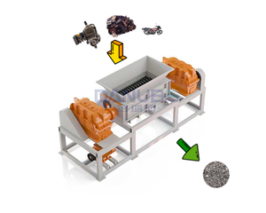 Danube đôi trục sử dụng xe xe gắn máy lốp cao su Shredder Máy Nhà sản xuất chất thải lốp xe Nhựa kim loại Shredder máy - Product Image 1