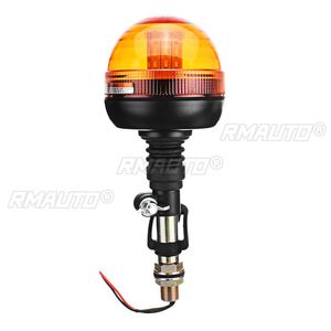 Balise clignotante rotative en métal, couleur ambre, avec support flexible DIN pour montage sur tracteur, accessoires d'éclairage, lumière d'avertissement - Product Image 3