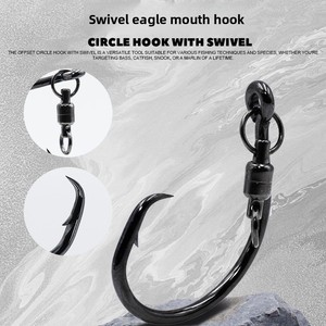 Adelaar Snavel Demon/Zelfmoord Draaibare Haak Hoge Koolstofstalen Cirkel Haak Voor Bas Snapper Rivier En Diepzee Grote Vis Doelwit - Product Image 3