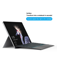 Keyboard Wireless RGB Backlit dengan Touchpad dan Fungsi Magnetik untuk Tablet Surface Pro9/8/X Versi Touch