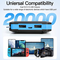 Batterie Externe Solaire 20000mAh Double USB Étanche avec Support, Entrée DC Type C, Batterie au Lithium Polymère – Source d'Énergie Fiable