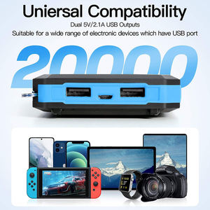 Batterie Externe Solaire 20000mAh Double USB Étanche avec Support, Entrée DC Type C, Batterie au Lithium Polymère – Source d'Énergie Fiable - Product Image 3