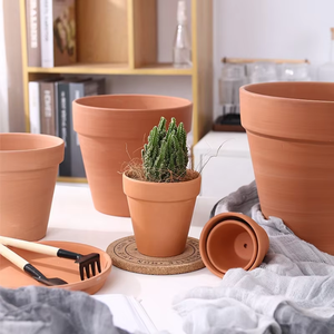 <span class=keywords><strong>Pot</strong></span> de fleurs en <span class=keywords><strong>terre</strong></span> <span class=keywords><strong>cuite</strong></span> personnalisé, multicolore, blanc, rouge brique, petit, grand, mignon, en argile - Product Image 6