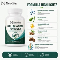Formule à base de plantes pour le soutien de la vésicule biliaire, extra forte, acides biliaires conjugués, enzymes digestives, complément alimentaire en 90 capsules