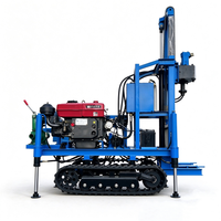 Foreuse hydraulique sur chenilles haute performance pour puits d'eau, machine de forage pour l'approvisionnement en eau rural