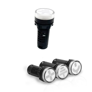 AD56-22W 22mm lampe 24V ~ 380V cercle rond tête blanche isolation frein/disjoncteur/connecter indicateur de Position au sol - Product Image 6