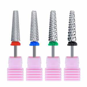 Fraise à ongles en acier au tungstène pour cuticules, pointe longue et tranchante, pour le nettoyage du vernis et la manucure personnelle - Product Image 1