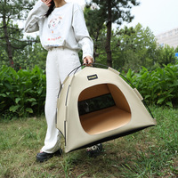 Parasol portable pliable pour animaux de compagnie, lit pour chats avec coussins respirants, meubles d'extérieur toutes saisons