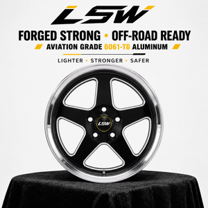 ล้อออฟโรด LSR690F ขนาด 20 22 24 26 นิ้ว ขอบลึก 5 ก้าน สีดำขัดเงา ขอบขัดเงา สำหรับรถ 4x4 SUV ราคาขายส่ง - Product Image 4