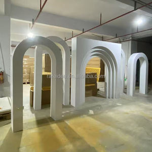 웨딩 장식 용품 파티 3D 아치 화이트 무대 흰색 배경 벽 스탠드 - Product Image 3