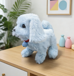 <span class=keywords><strong>Perro</strong></span> de Peluche Grande Brillante con Collar de Campana - Juguete Interactivo para Caminar y Ladrar con Pelaje Brillante, un Amigo Deslumbrante y Alegre - Product Image 3