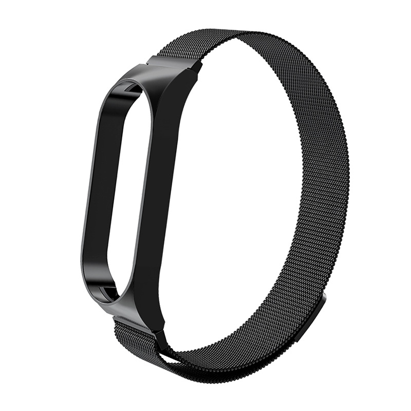 xiaomi mi band 5/ 6m correa de metal magnética azul - negro