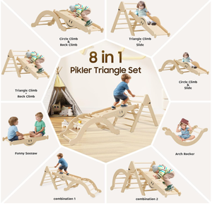 Ensemble d'<span class=keywords><strong>arche</strong></span> triangulaire d'escalade en bois pour enfants - Jeu éducatif Montessori pour l'intérieur/l'extérieur et l'école - Product Image 4
