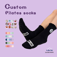 Calcetines Deportivos de Alta Calidad Glacier 2026, Calcetines de Yoga Antideslizantes, Calcetines de Yoga y Pilates con Logotipo Personalizado