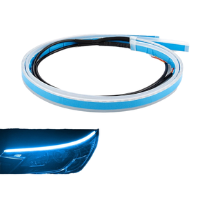 ไฟ LED DRL แบบยืดหยุ่นกันน้ำ 2 ชิ้นสำหรับรถยนต์ 12V อุปกรณ์เสริมไฟหน้ารถยนต์ ไฟวิ่งกลางวัน - Product Image 4