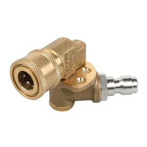 Heavy Duty Stainless Steel Brass 90 Degree Nozzle/Swivel Coupler For Pressure Washers