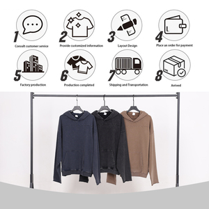 Sudadera con Capucha Extra Grande Personalizada de Fabricante, 100% Algodón, Bajo sin Rematar, Mangas con Efecto Lavado, Estilo Patchwork y Vintage para Invierno - Talla XL - Product Image 5