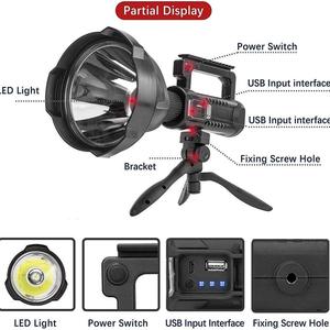 ไฟฉาย LED แบบชาร์จ USB สว่างพิเศษ พร้อมขายึด ไฟฉายพกพาพลังงานสูงสำหรับตกปลา W5120 ไฟทำงานแบบ USB ขายส่ง - Product Image 3