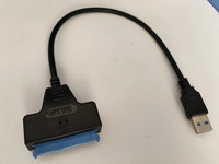 Adaptador de Corriente SATA, Cable de Cobre Estañado de 0.2m, Revestimiento de PVC, Blindaje Trenzado, para Disco Duro Externo HDD/SSD de 2.5'', Transferencia de Datos