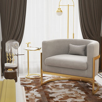 Fauteuil baril de luxe italien pour salon, fauteuil club individuel blanc à accoudoirs larges, fauteuil d'appoint de loisirs