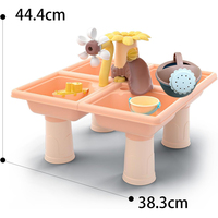Table de jeu d'activités de plein air d'été pour les tout-petits, les enfants, les jouets de plage et de sable, table de sable en plastique avec des moules à sable