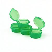 Pot en plastique miniature à couvercle rabattable pour échantillons de crème pour les yeux, huile essentielle, soins de la peau, cosmétiques, 1 ml, 3 ml, 5 ml, 10 ml