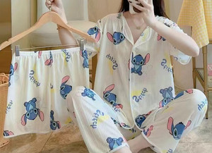 Conjuntos de <span class=keywords><strong>pijama</strong></span> para <span class=keywords><strong>mujer</strong></span>-Conjuntos de <span class=keywords><strong>pijama</strong></span> de tres piezas-Pantalones cortos de <span class=keywords><strong>manga</strong></span> <span class=keywords><strong>corta</strong></span> y pantalones largos-Ropa de hogar para <span class=keywords><strong>mujer</strong></span> - Product Image 6