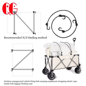 Corde en plastique <span class=keywords><strong>crochet</strong></span> vélo bagages fixe sangle corde crochets 8mm élastiques <span class=keywords><strong>pour</strong></span> la fixation Camp tente bâche vêtements suspendus - Product Image 4